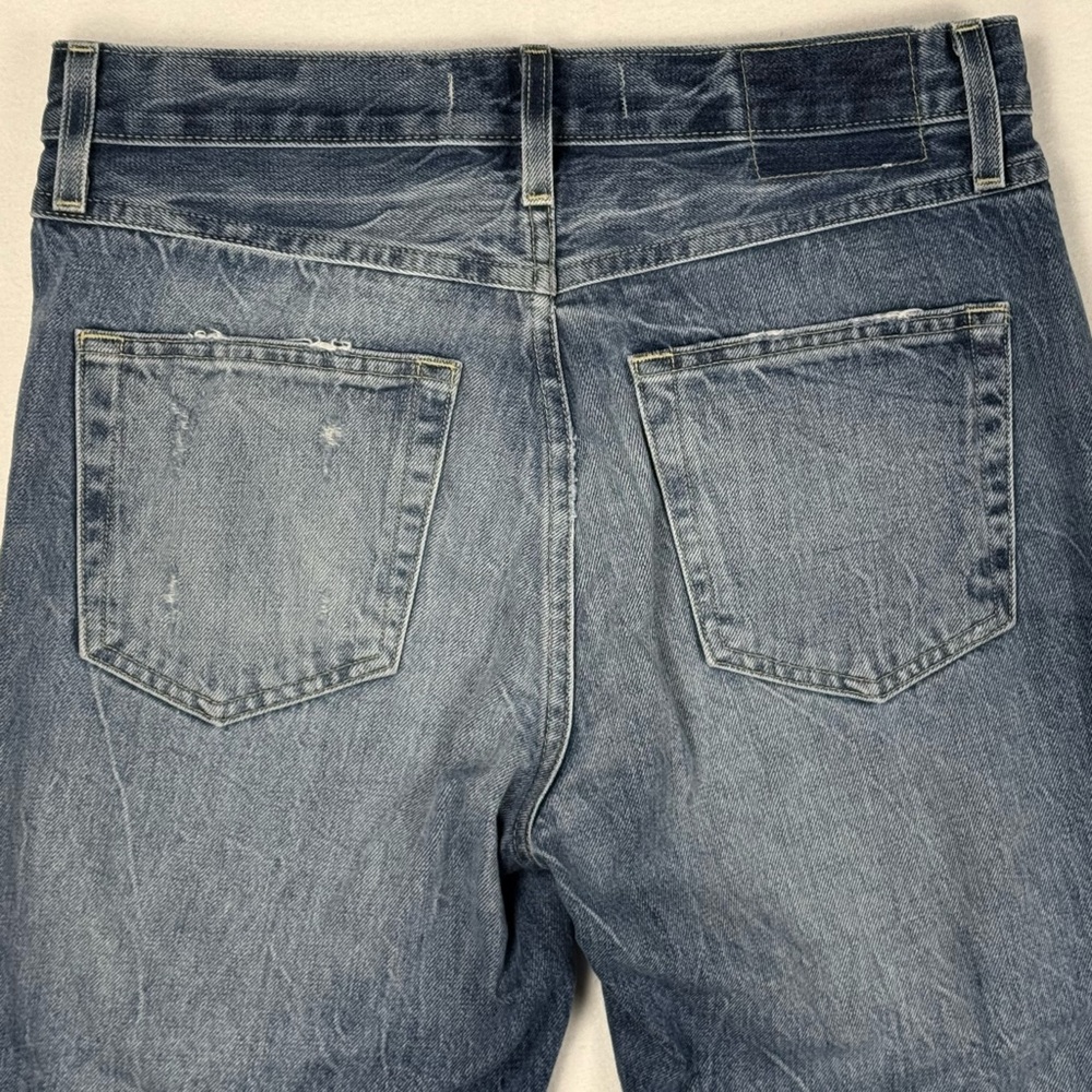 AMO Loverboy “Zealous” High Rise Straight Leg Distressed Button Fly Crop Jean 28 - Picture 8 of 9